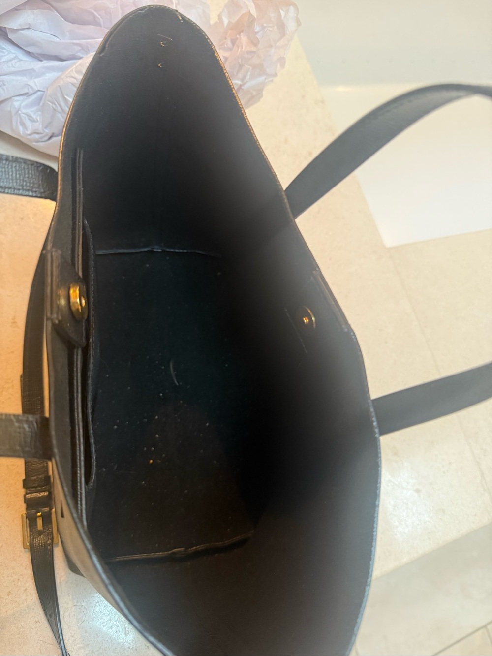 Tom Ford cross body Black Tote with signature “T” straps - Picture 7 of 9